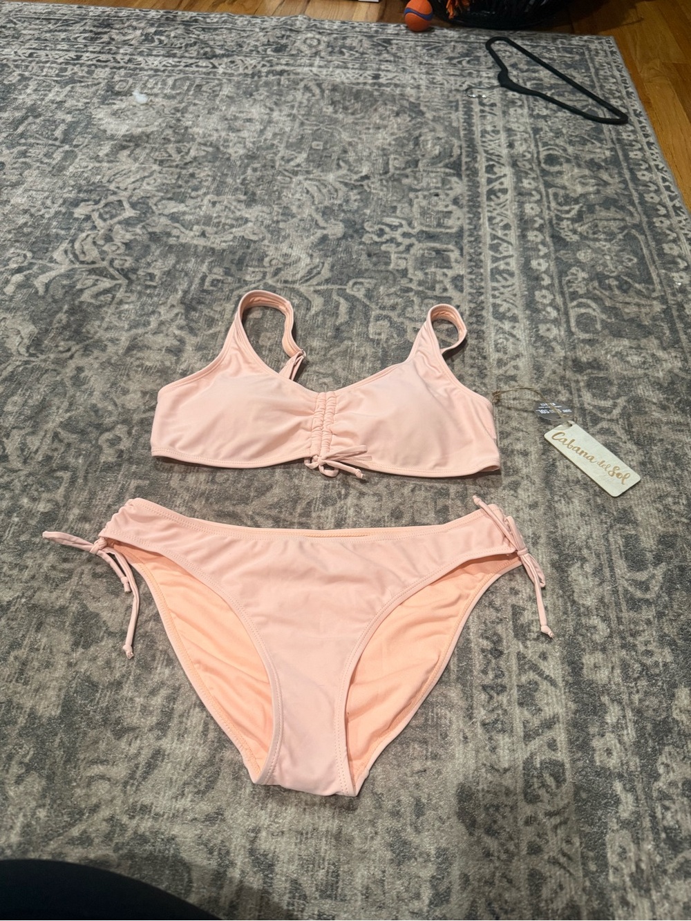 NWT Cabana del Sol Blush Pink Bikini Set Size Large